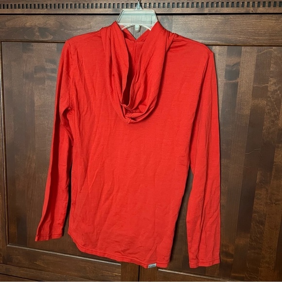 Chrome M Red Longsleeves MERINO WOOL Blend Women's Sweater Hoodie It#C52 - Picture 8 of 11